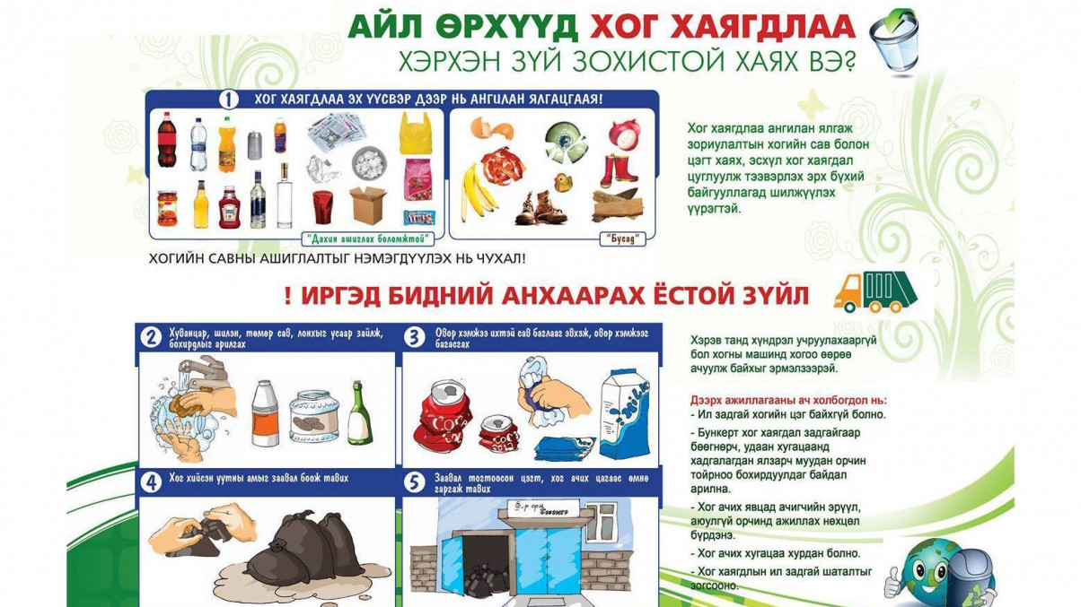 Хог хаягдлын менежментийг хэрэгжүүлэх, хатуу хог хаягдлыг ангилах тухай ...
